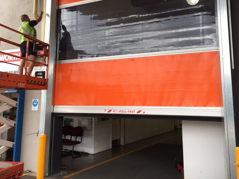 Routine preventative maintenance on industrial roller shutters